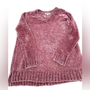 Orvis Women's Velvet Knit Sweater in Mauve